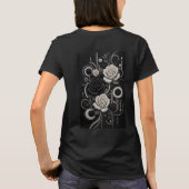 T-shirt Roses Noir & Blanc 3D Micro Mosaic (Dos)