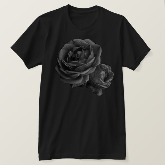 T-shirt Roses noires gothiques (Design devant)