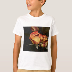 T-shirt Roses orange, rouge et jaune