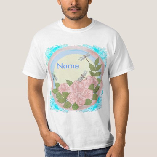 T-shirt Roses roses dragonfly personnalisées (Devant)