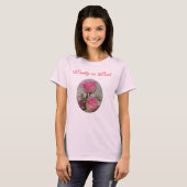 T-shirt Roses roses, jolis dans le rose (Devant entier)