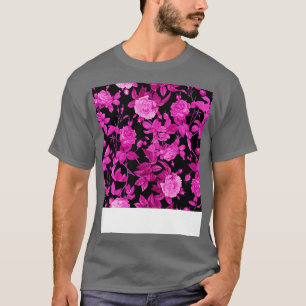 T-shirt Roses roses Motif avec Feuilles et cerises