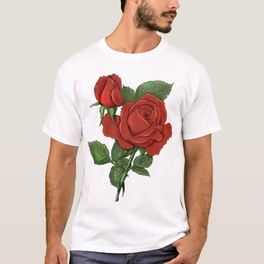 T-shirt Roses rouges (Devant)