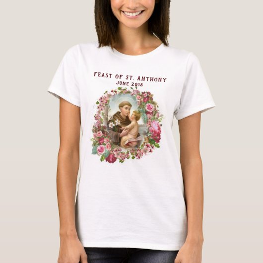 T-shirt Roses rouges et roses de St Anthony (Devant)