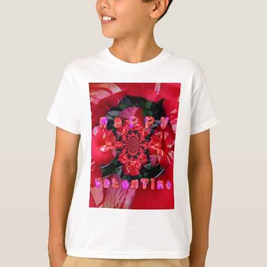 T-shirt Roses rouges Iridescente "Bonne Saint Valentin" Ar (Devant)
