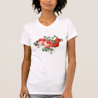 Roses rouges vintages style main tiré