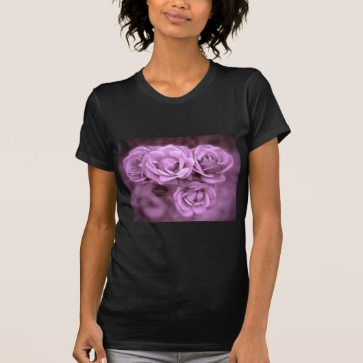 T-shirt Roses vintages pourpres (Devant)