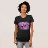 T-shirt Roses vintages pourpres (Devant entier)