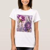 T-Shirt Roses Violettes (Devant)