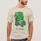 T-shirt Rosette Succulente Top Homme (Devant)