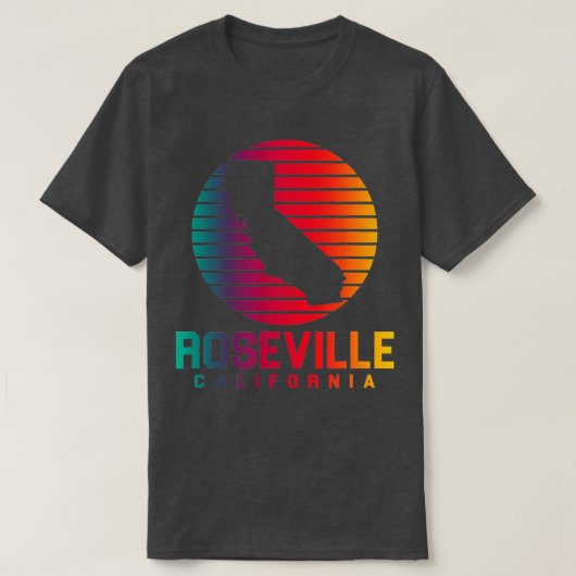 T-shirt Roseville California CA Souvenirs (Design devant)