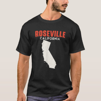 T-shirt Roseville California USA State America Travel Cali