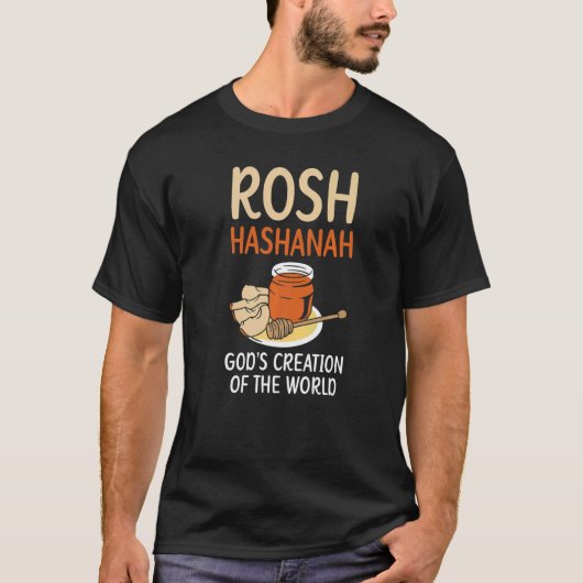 T-shirt Rosh Hashanah La création du monde juif par Dieu N (Devant)