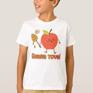 T-shirt Rosh Hashanah Shava tova kawai tee boys & girls