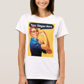 T-shirt Rosie Le Riveter - Ajoutez Votre Propre Slogan Per (Devant)