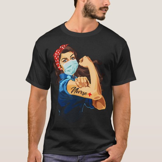 T-shirt Rosie Le Riveter - Infirmière (Devant)