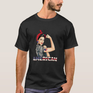T-shirt Rosie Le Riveter Patriotique Américain 4 juillet