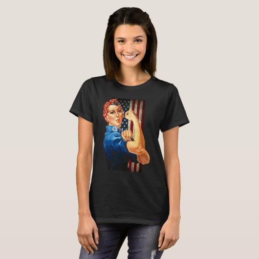 T-shirt Rosie le Riveter Une Femme Autonomisée Empower Fem (Devant entier)