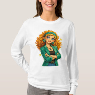 T-Shirt Rosie Max Cartoon Girl – Jolie Orange Bouc