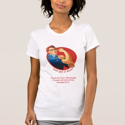 T-shirt ROSIE Rouge classique LE RIVETER (Devant)
