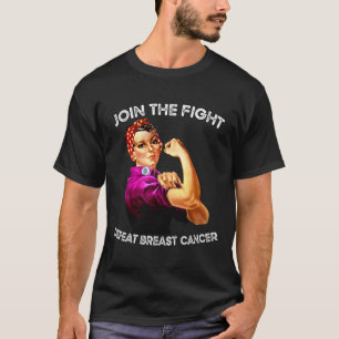 T-shirt Rosie The Riveter Defeat Sensibilisation au cancer