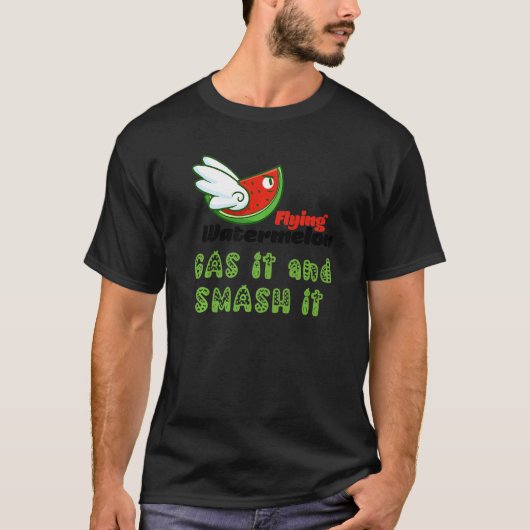 T-SHIRT ROSS FLYING WATERMELON GAS IT AND SMASH IT (Devant)