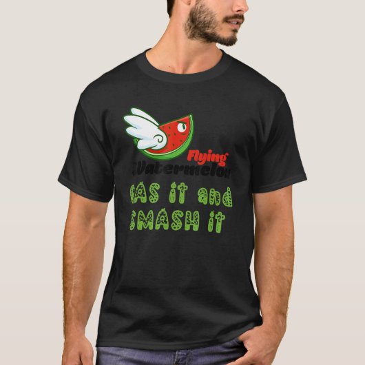 T-SHIRT ROSS FLYING WATERMELON GAS IT AND SMASH IT (Devant)