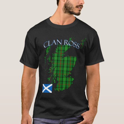 T-shirt Ross Scottish Clan Tartan Scotland (Devant)