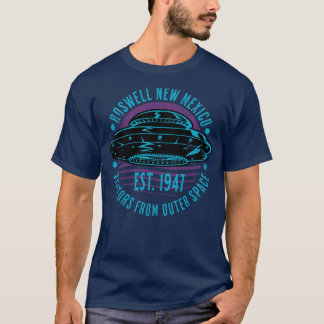 T-shirt Roswell incident 1947 soucoupe volante groupe en d