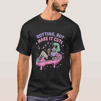 T-shirt Rotation Mais Rendre Plus Mignon Pastel Goth Skele