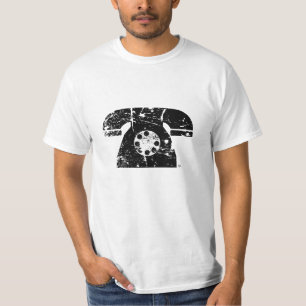 T-shirt rotatoire de téléphone affligé par