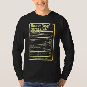 T-shirt Rôti de boeuf valeur nutritive pour Thanksgiving C