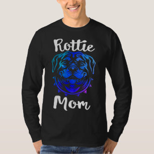 T-shirt Rottie Mom Rottweiler Chien Maman Mignonne Chiot P