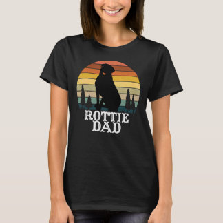 T-shirt Rottie Papa Retro Vintage