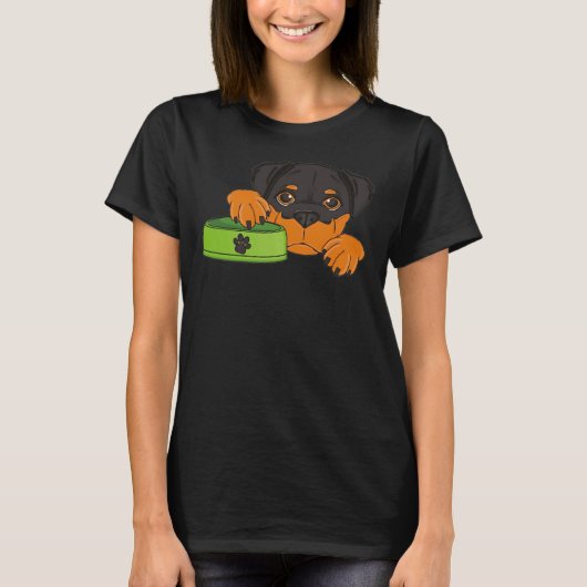 T-shirt Rottweiler affamé (Devant)