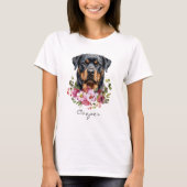 T-shirt Rottweiler aquarelle (Devant)