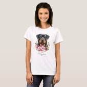 T-shirt Rottweiler aquarelle (Devant entier)