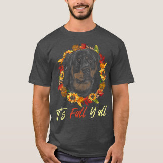 T-shirt Rottweiler automne saison automne Leopard Citrouil