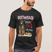 T-shirt Rottweiler Baisers Tout réparer Noël Lumière P (Devant)