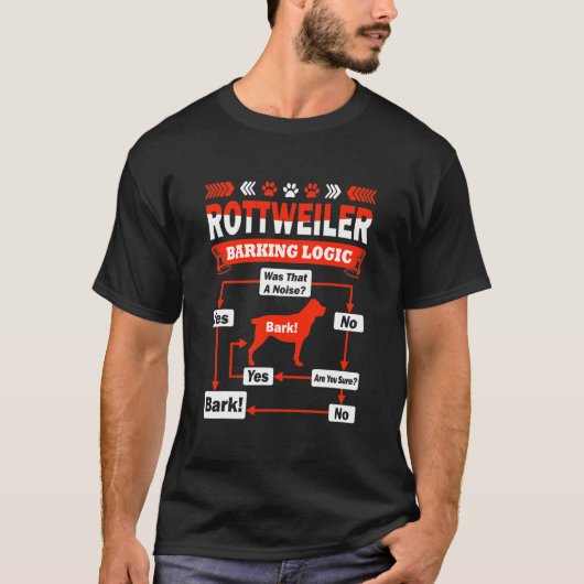 T-shirt Rottweiler Barking Logic (Devant)