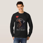 T-shirt Rottweiler Best Buddy Dog Heart 6 (Devant entier)