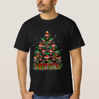 T-shirt Rottweiler Chien sapin de Noël Famille Pajama de N
