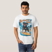 T-shirt Rottweiler Chiens Surf Aventure (Devant entier)