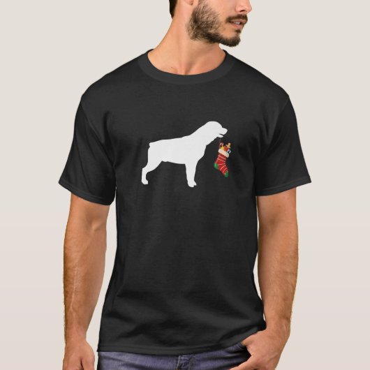 T-shirt Rottweiler Christmas Stocker Stuffer Chien (Devant)