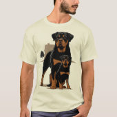 T-shirt Rottweiler Dad - Protection - Son - Home - Family (Devant)