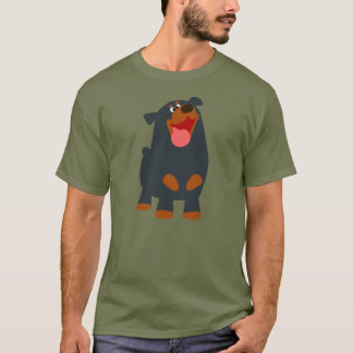 T-shirt Rottweiler de caricature sympa