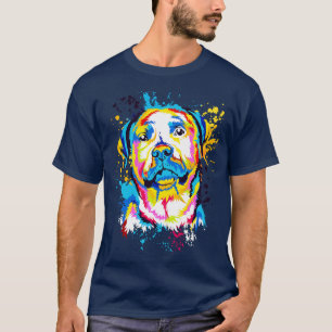 T-shirt Rottweiler Dog Water Color Design