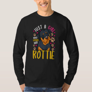T-shirt Rottweiler Girl Love Her Rottie Pet Rottweiler