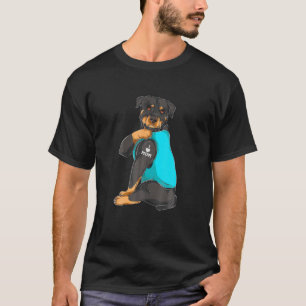 T-shirt Rottweiler I Love Maman Tattoo Vêtements Chien Mam