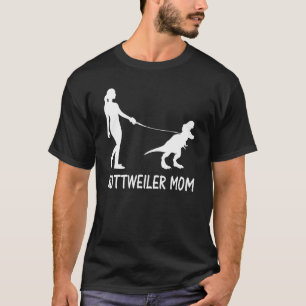 T-shirt Rottweiler Maman Rottie Mama Chien Rott Dinosaure 